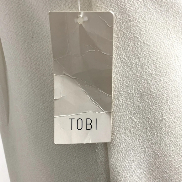 Tobi "NEW" White Key To My Heart Romantic Mesh Preppy Mini Dress Size S - Picture 8 of 12